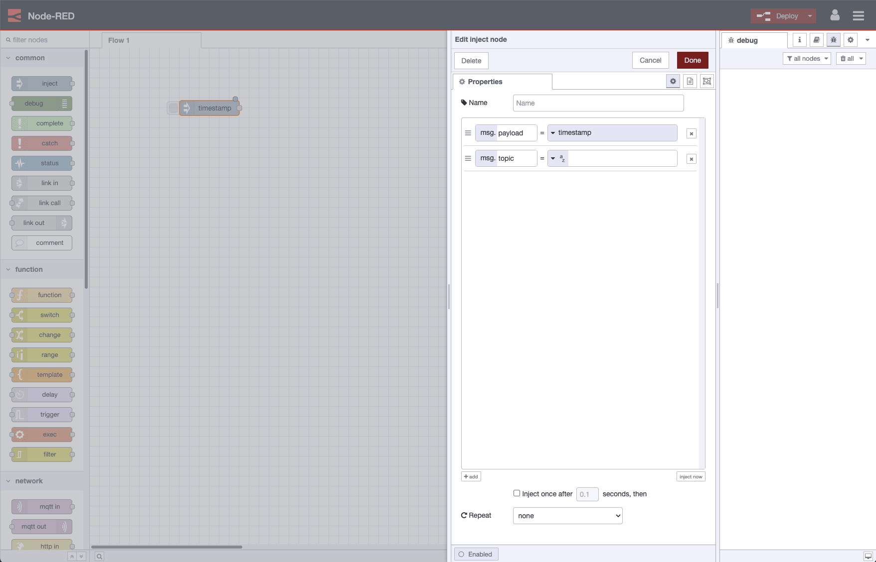 Screenshot showing the FlowFuse theme when the Node-RED 3.0 stack is selected "Screenshot showing the FlowFuse theme when the Node-RED 3.0 stack is selected"